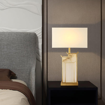 Nysilor Rectangular Glass Table Lamp