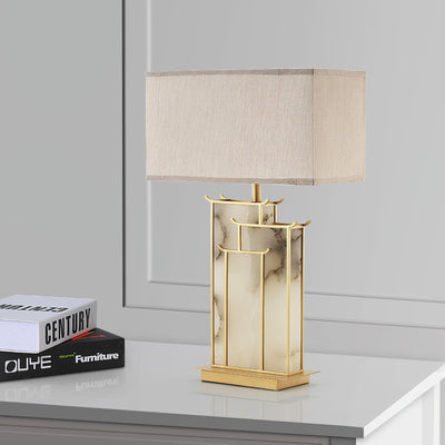 Nysilor Rectangular Glass Table Lamp