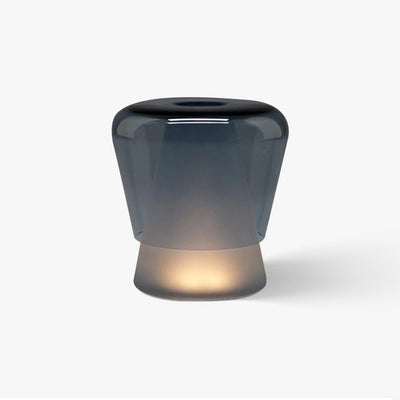 Aurnoril Smoky Glass Table Lamp