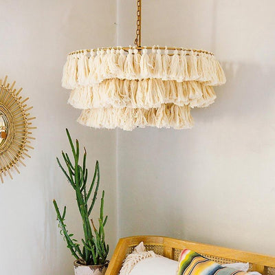 Arixo Chandelier Pink Bohemian Chic
