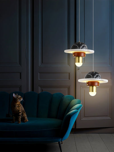 Jutta Pendant Lamp Marble Leather Fusion