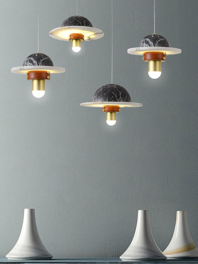 Jutta Pendant Lamp Marble Leather Fusion
