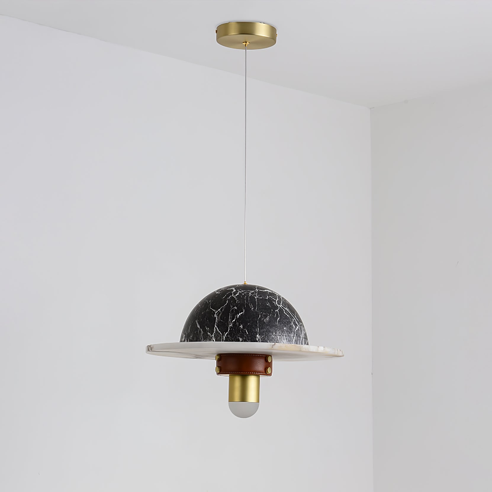 Jutta Pendant Lamp Marble Leather Fusion