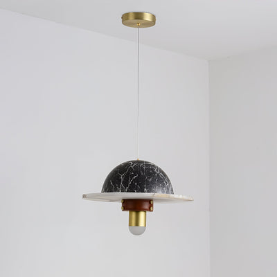 Jutta Pendant Lamp Marble Leather Fusion