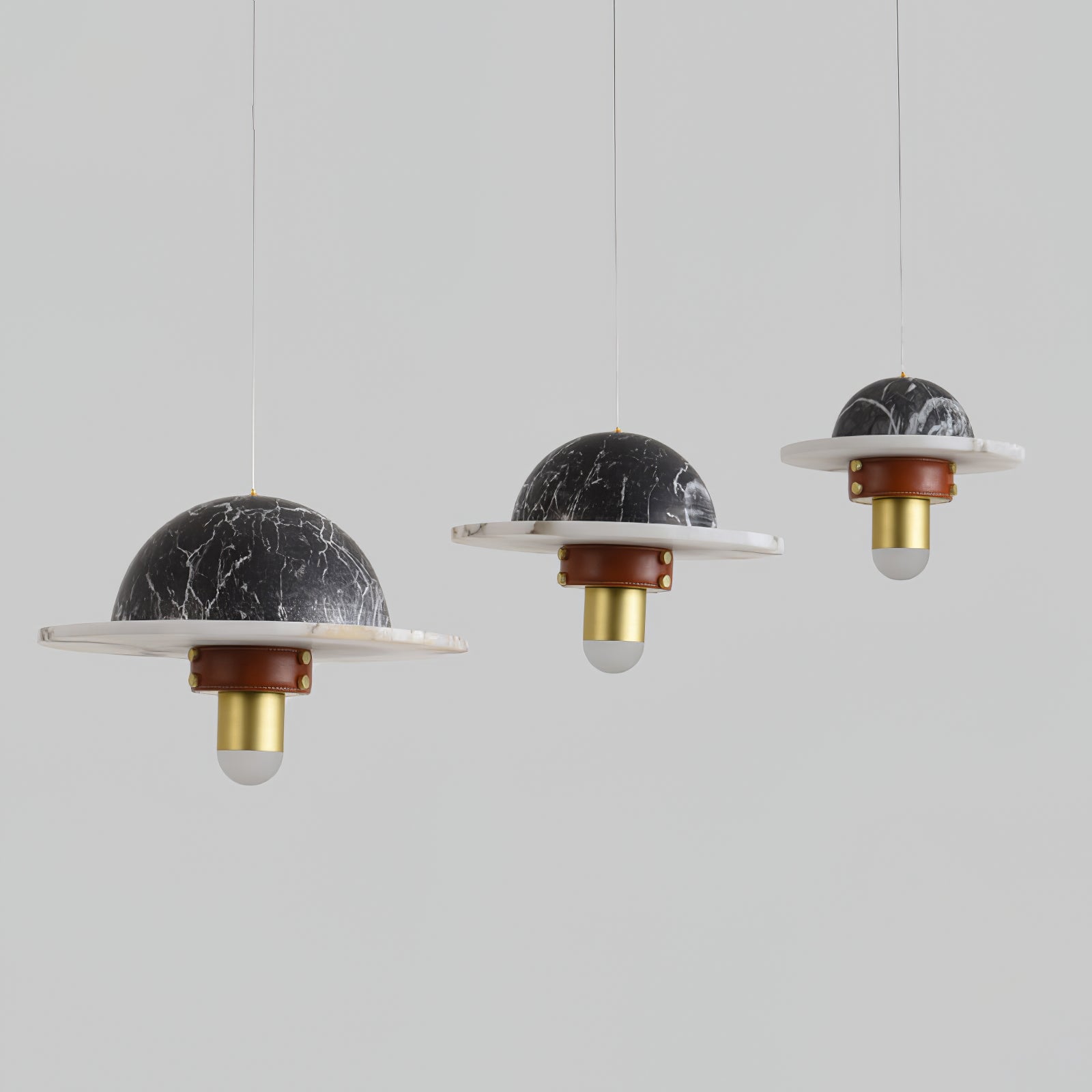 Jutta Pendant Lamp Marble Leather Fusion