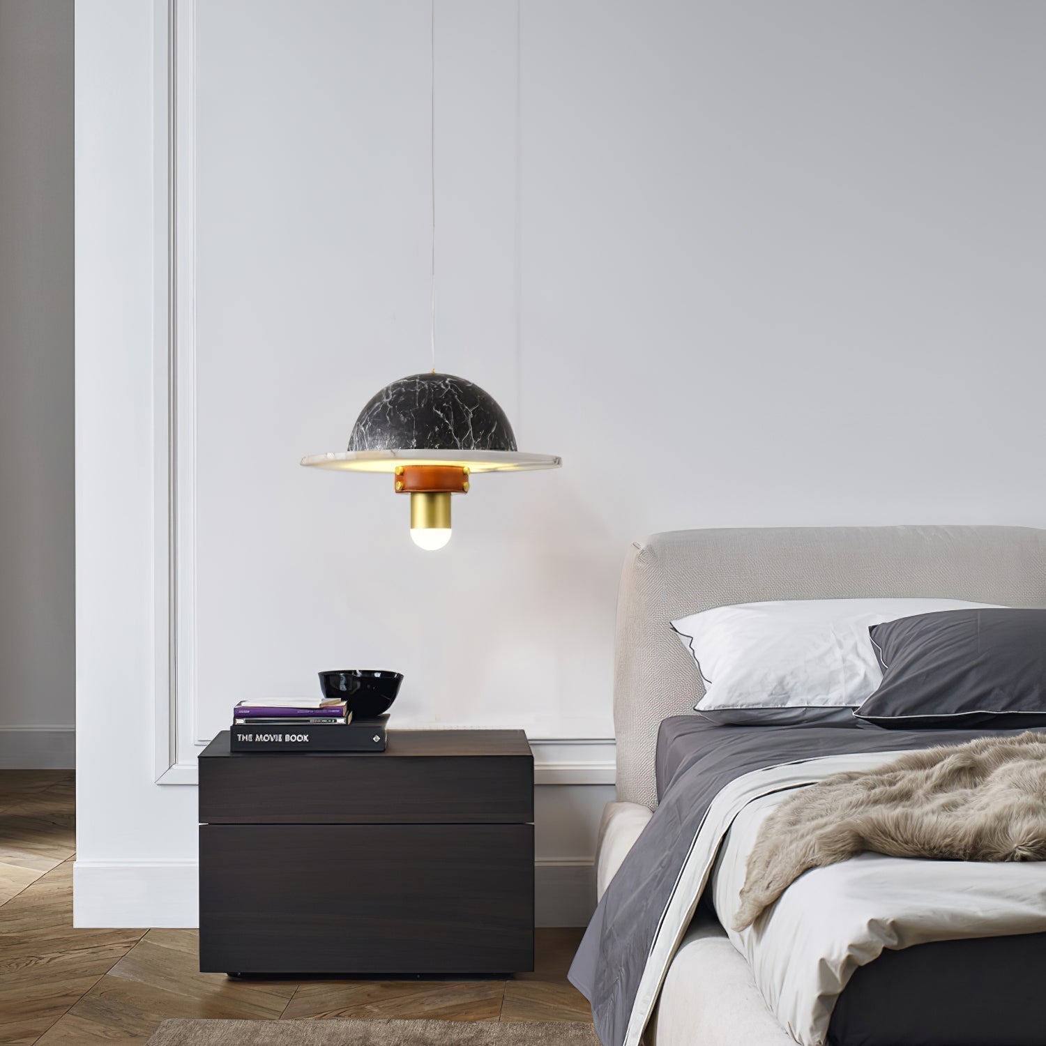Jutta Pendant Lamp Marble Leather Fusion