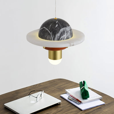 Jutta Pendant Lamp Marble Leather Fusion