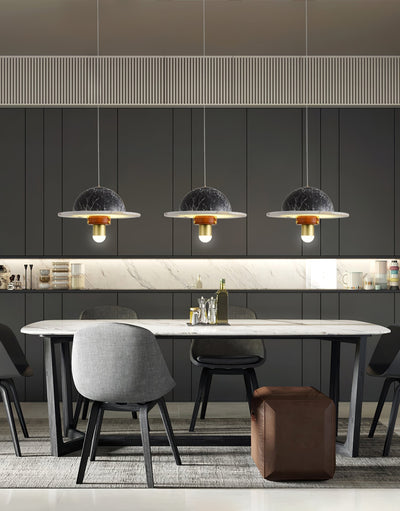 Jutta Pendant Lamp Marble Leather Fusion