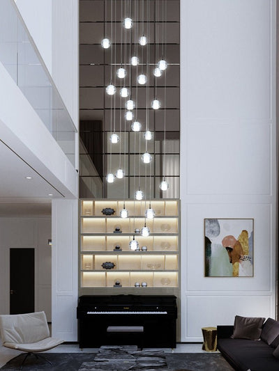 Crystal Bubble Cluster Pendant Light