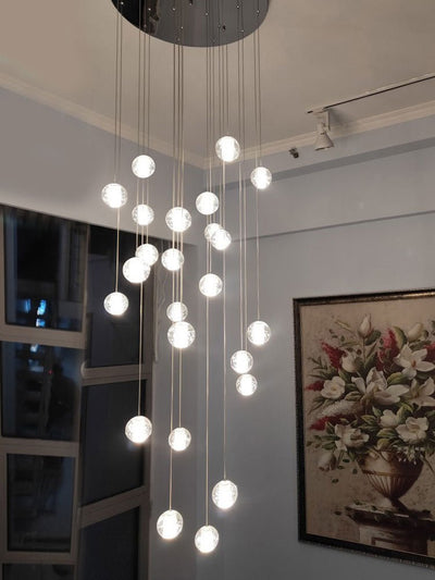 Crystal Bubble Cluster Pendant Light