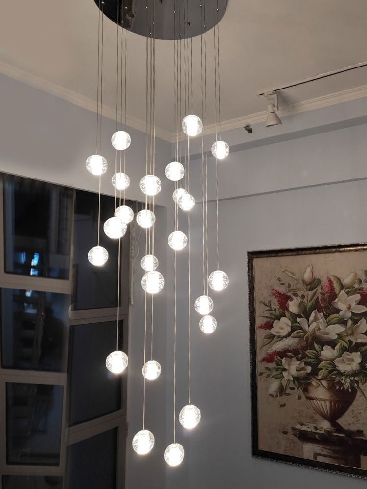 Crystal Bubble Cluster Pendant Light