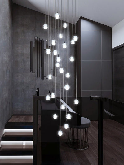 Crystal Bubble Cluster Pendant Light