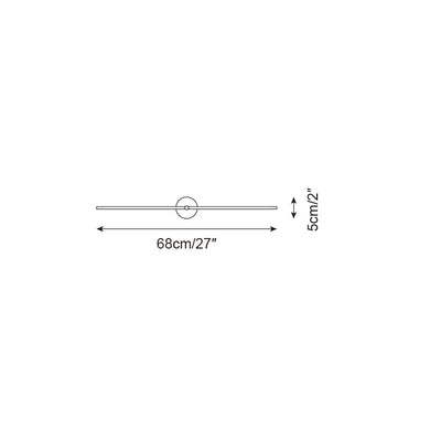 Wall Lamp Minimalist Linear Rod Double End Accent Modern Style - Neutral Decor