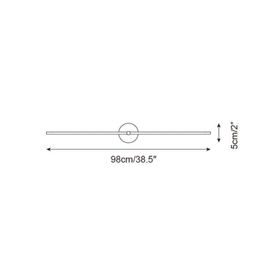 Wall Lamp Minimalist Linear Rod Double End Accent Modern Style - Neutral Decor