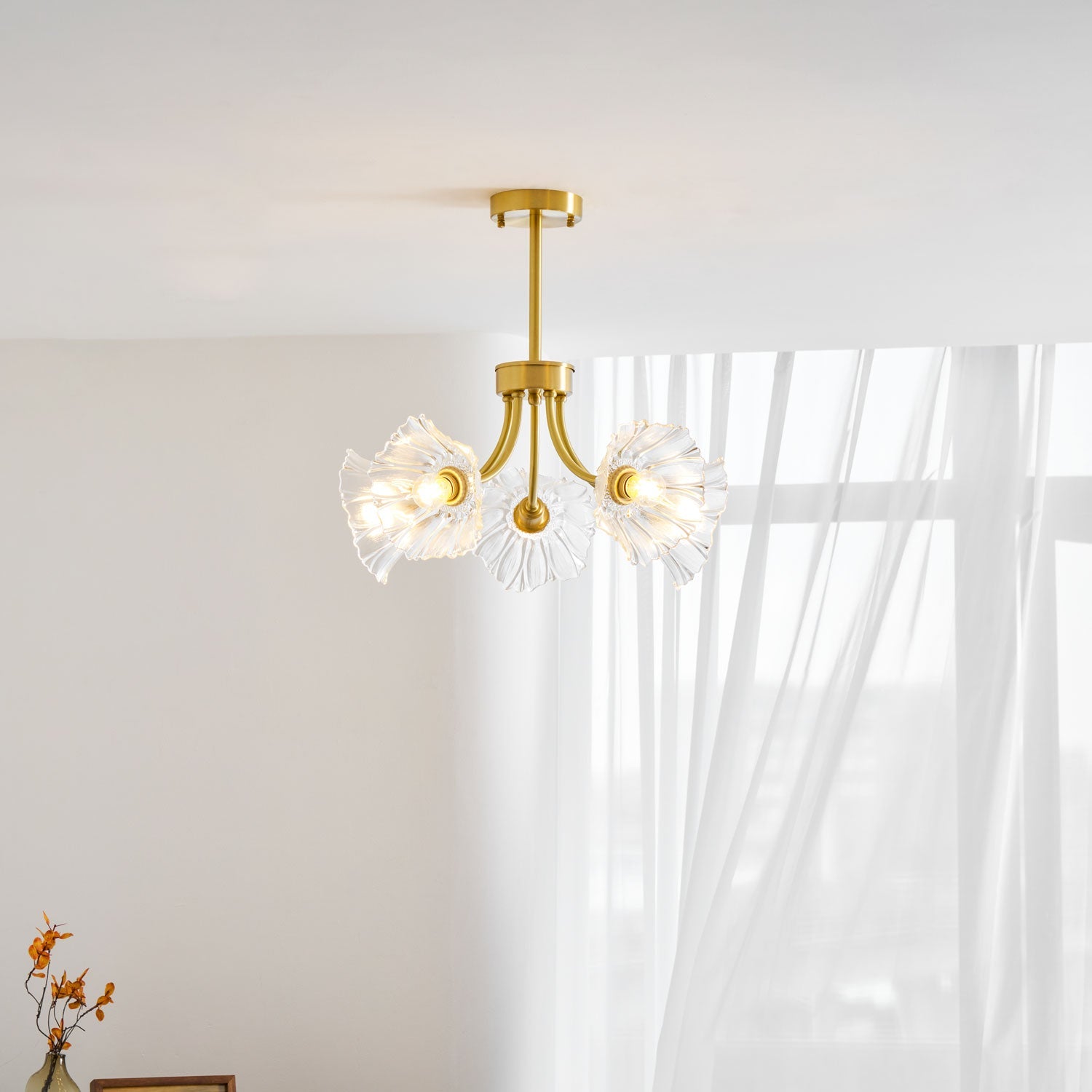 Glenwell Flower Glass Chandelier