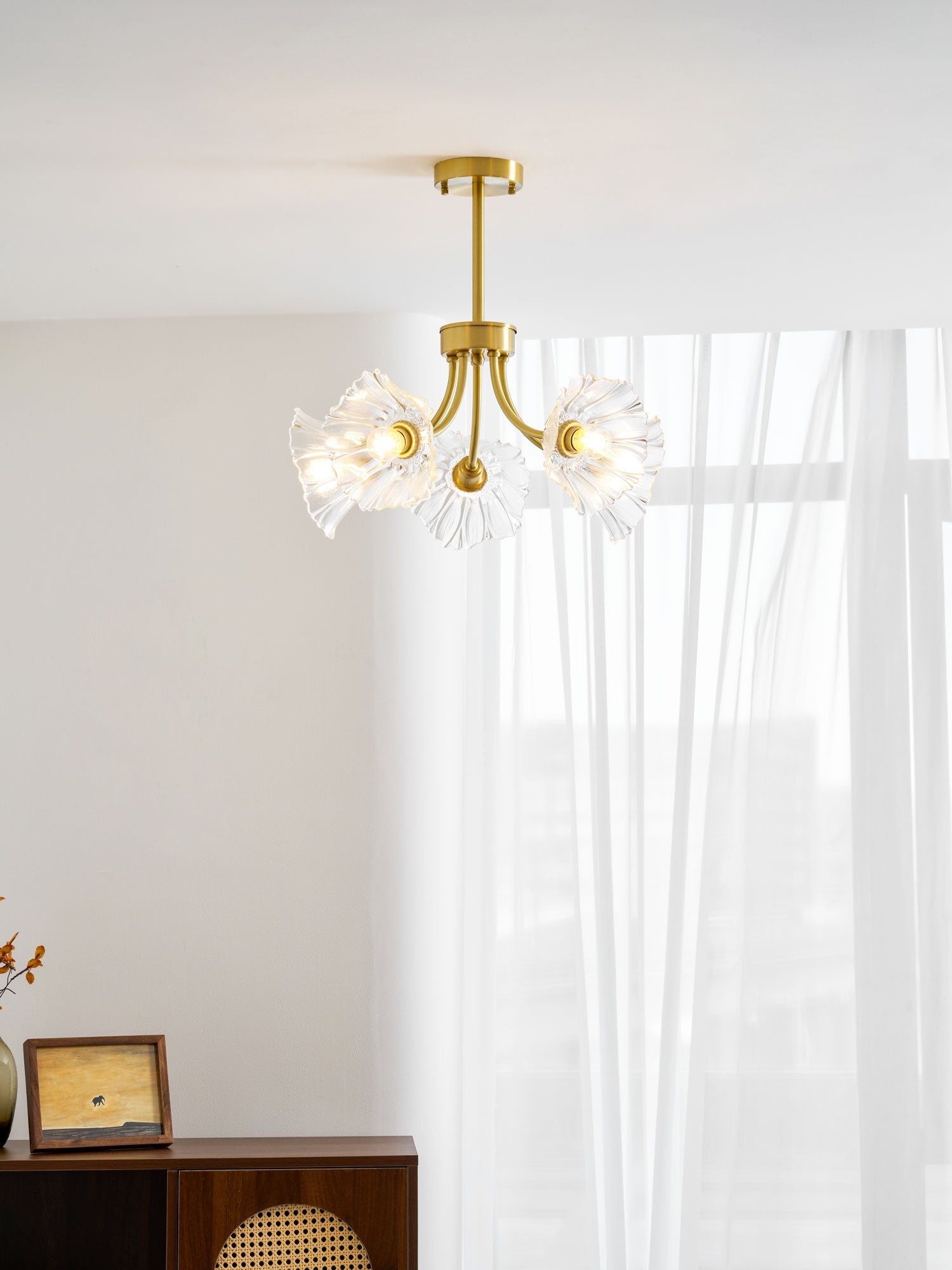 Glenwell Flower Glass Chandelier