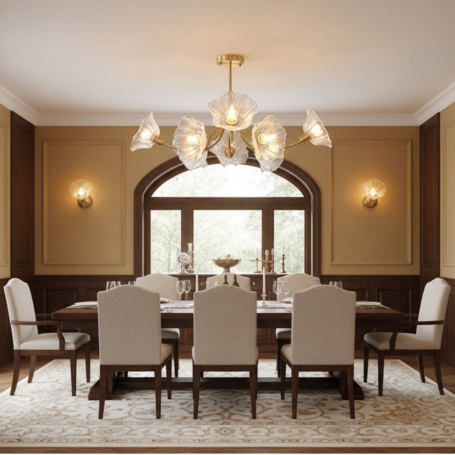 Glenwell Flower Glass Chandelier