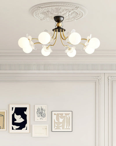 Orlaeila Art Blossom Flower Glass Chandelier