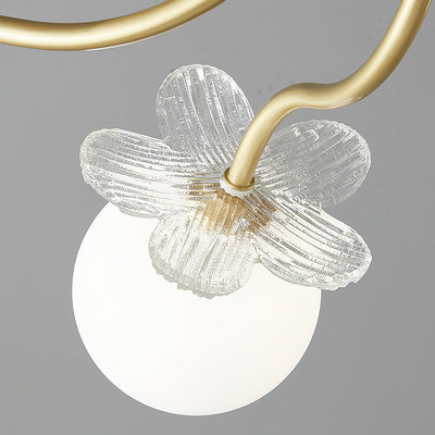 Orlaeila Art Blossom Flower Glass Chandelier