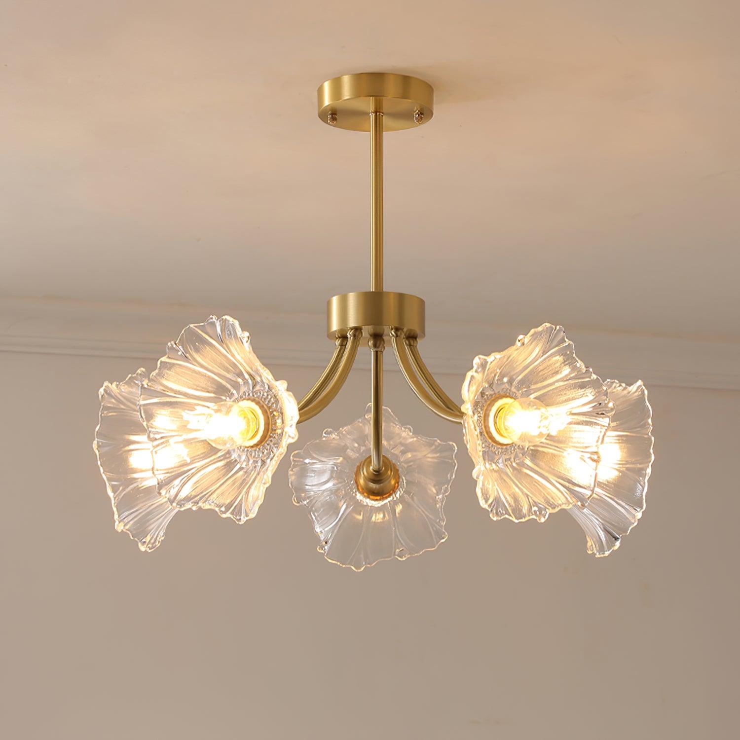 Glenwell Flower Glass Chandelier