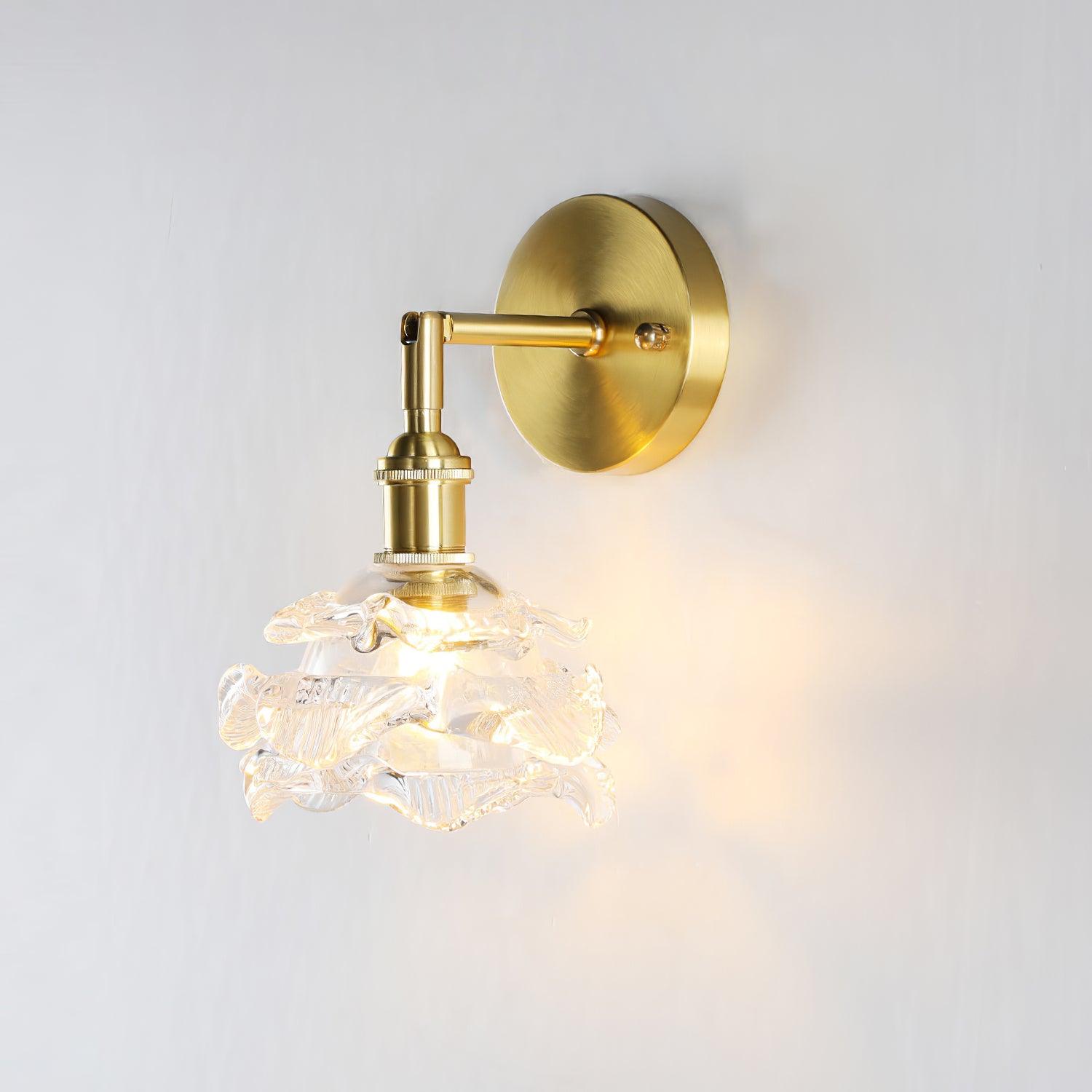 Petal Vintage Brass Wall Lamp