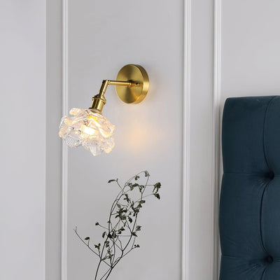 Petal Vintage Brass Wall Lamp