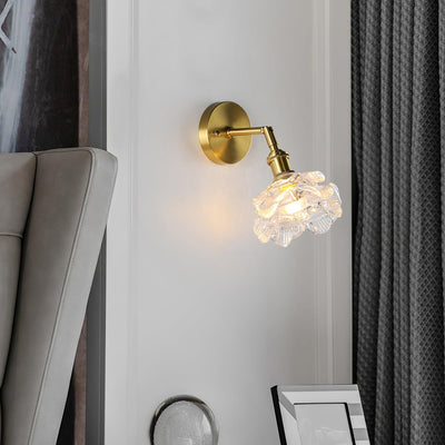 Petal Vintage Brass Wall Lamp