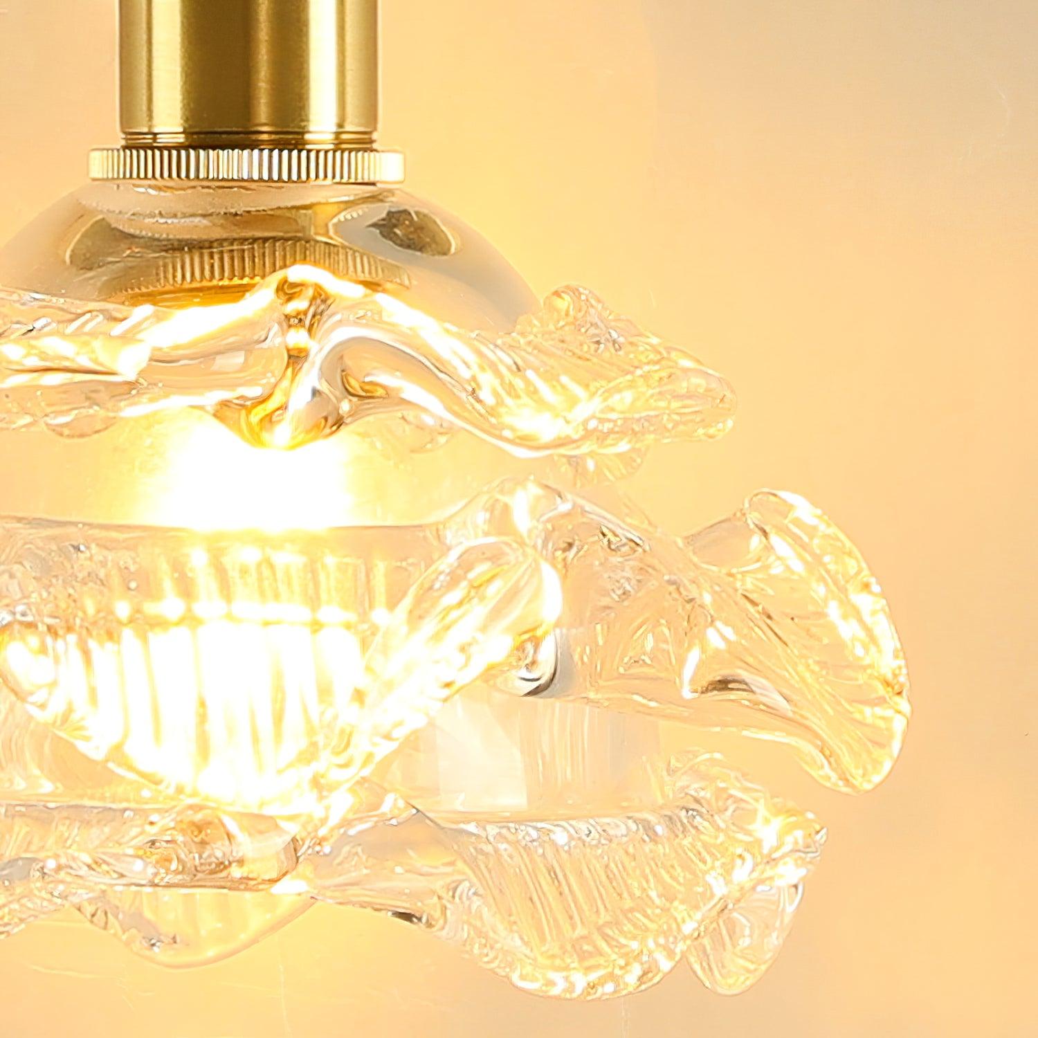 Petal Vintage Brass Wall Lamp