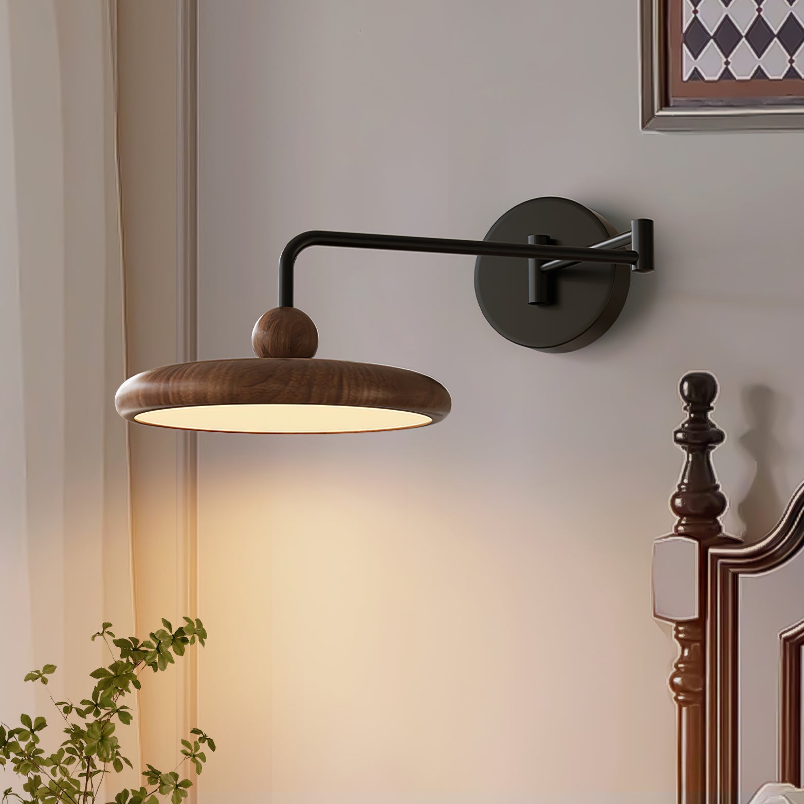Arden Adjustable Plug-In /Hardwire Wall Lamp - Neutral Decor