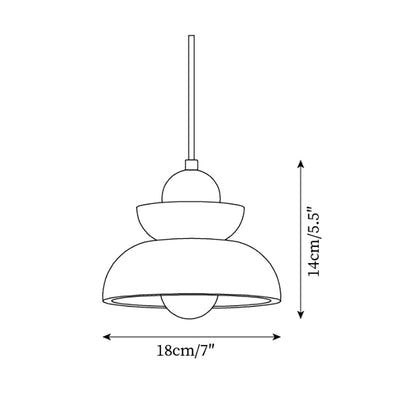 Pendant Lamp Travertine Shade Wood Modern Nordic Beige Walnut - Neutral Decor