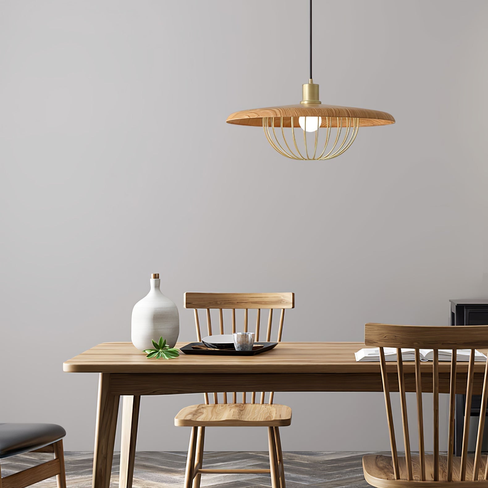 Rinoira Wood Retro Vintage Pendant Lamp