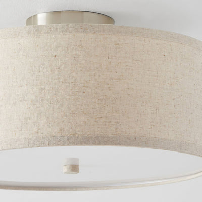 Qilvo Ceiling Light Linen Shade Simple Elegant