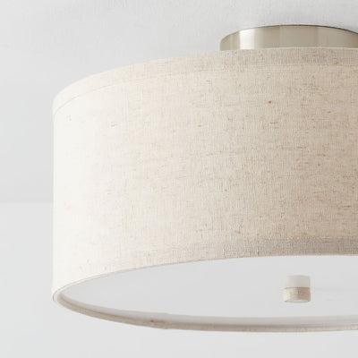 Qilvo Ceiling Light Linen Shade Simple Elegant