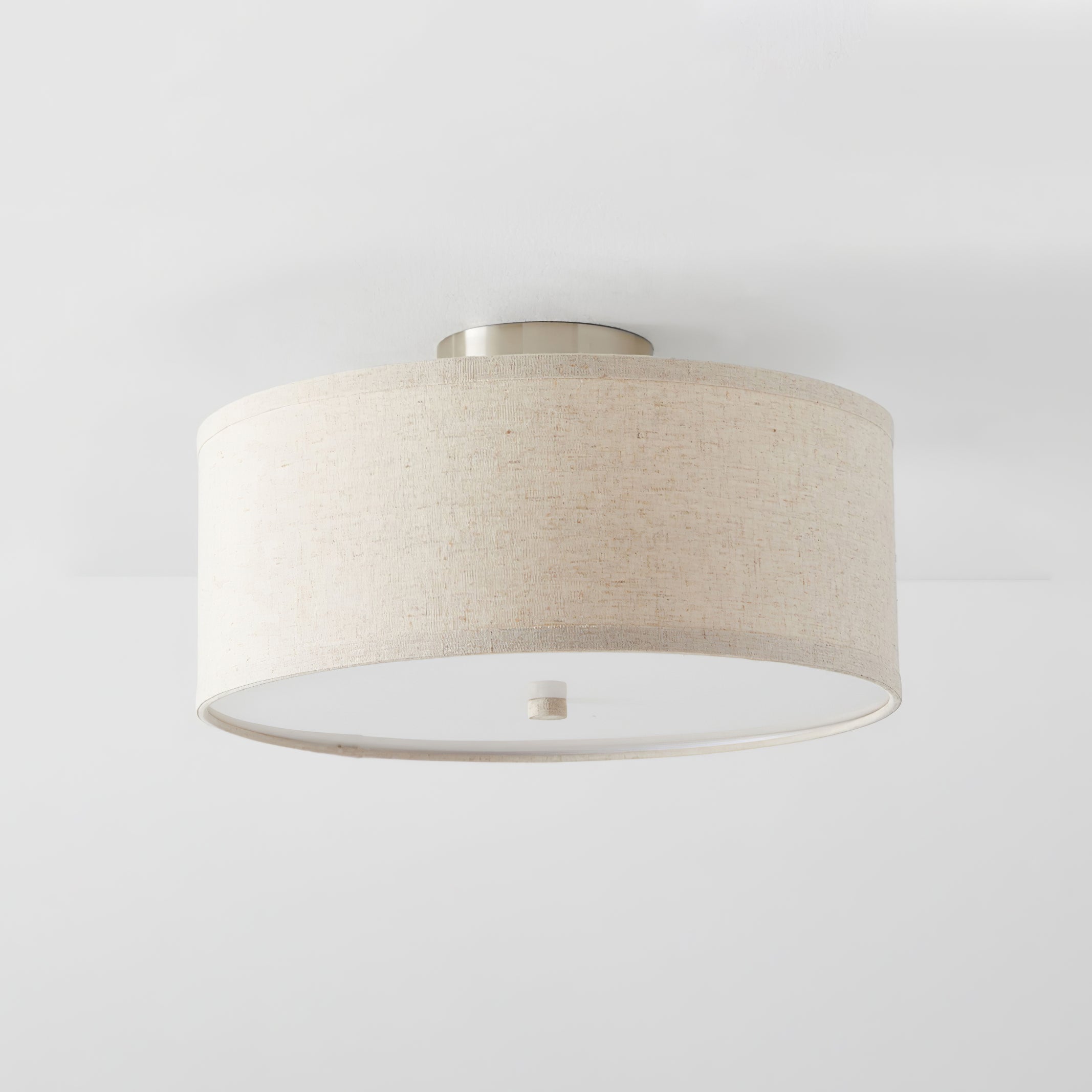 Qilvo Ceiling Light Linen Shade Simple Elegant