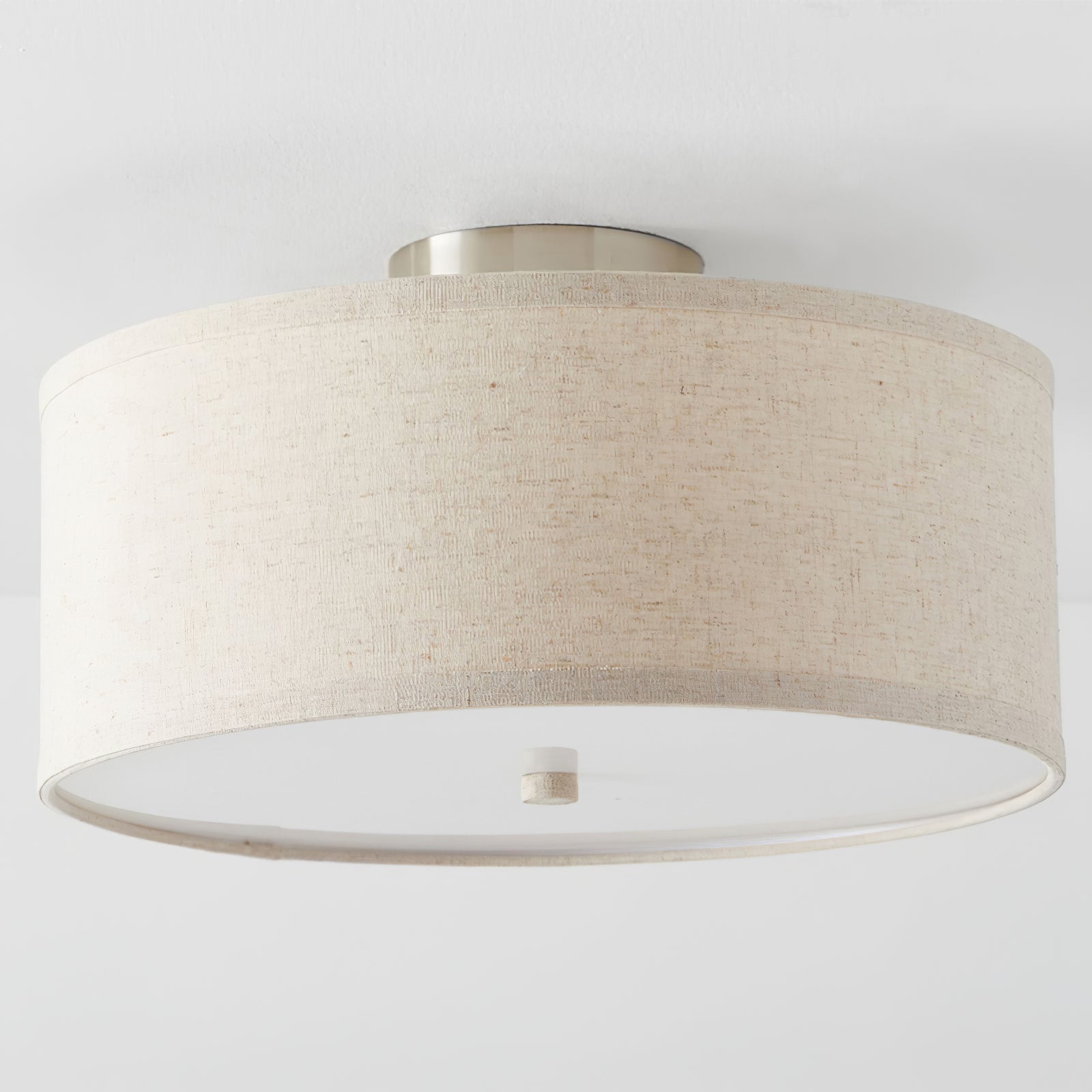 Qilvo Ceiling Light Linen Shade Simple Elegant