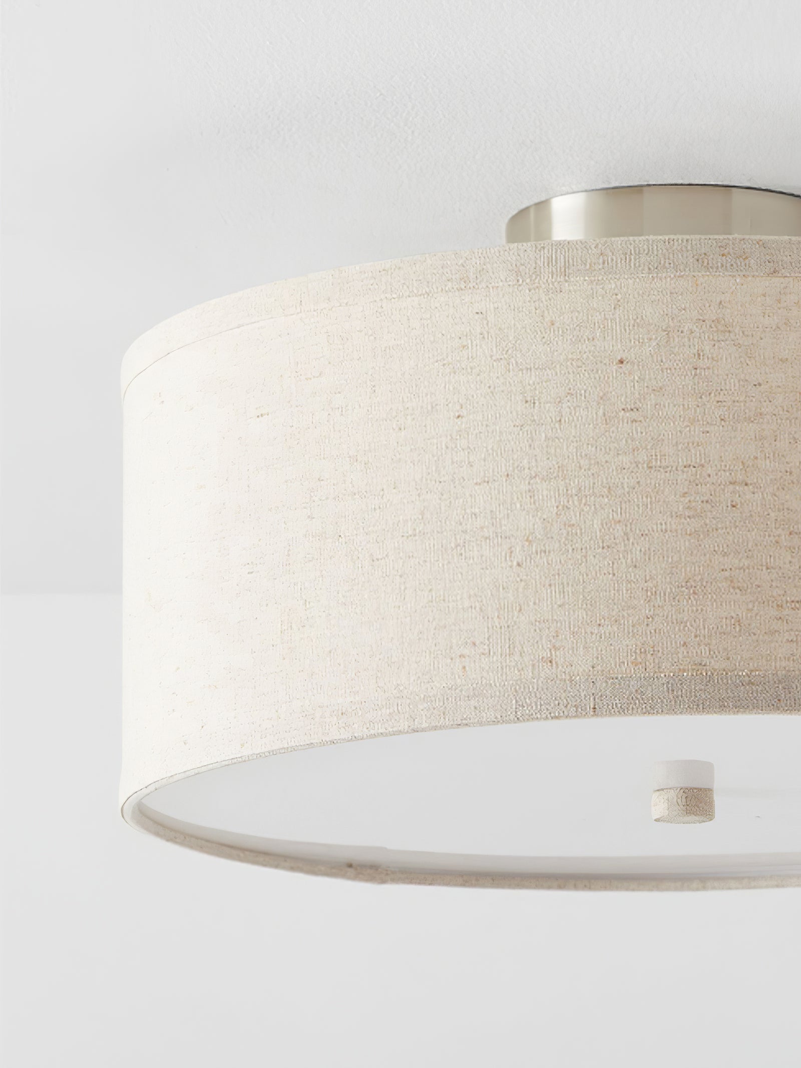 Qilvo Ceiling Light Linen Shade Simple Elegant