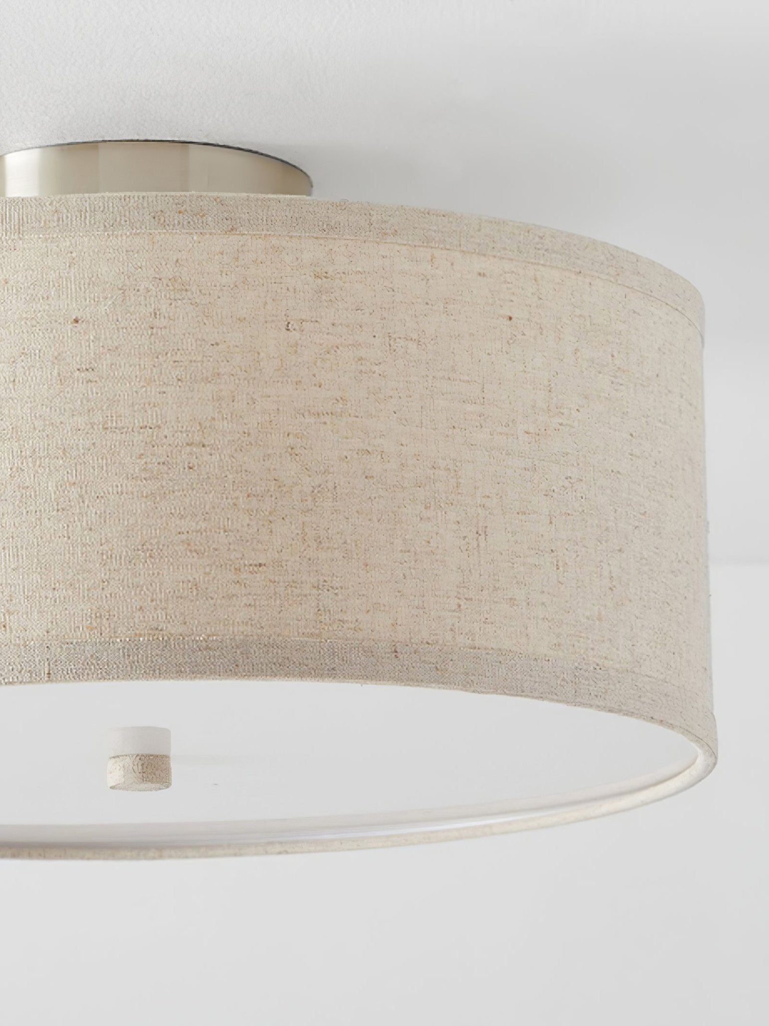 Qilvo Ceiling Light Linen Shade Simple Elegant