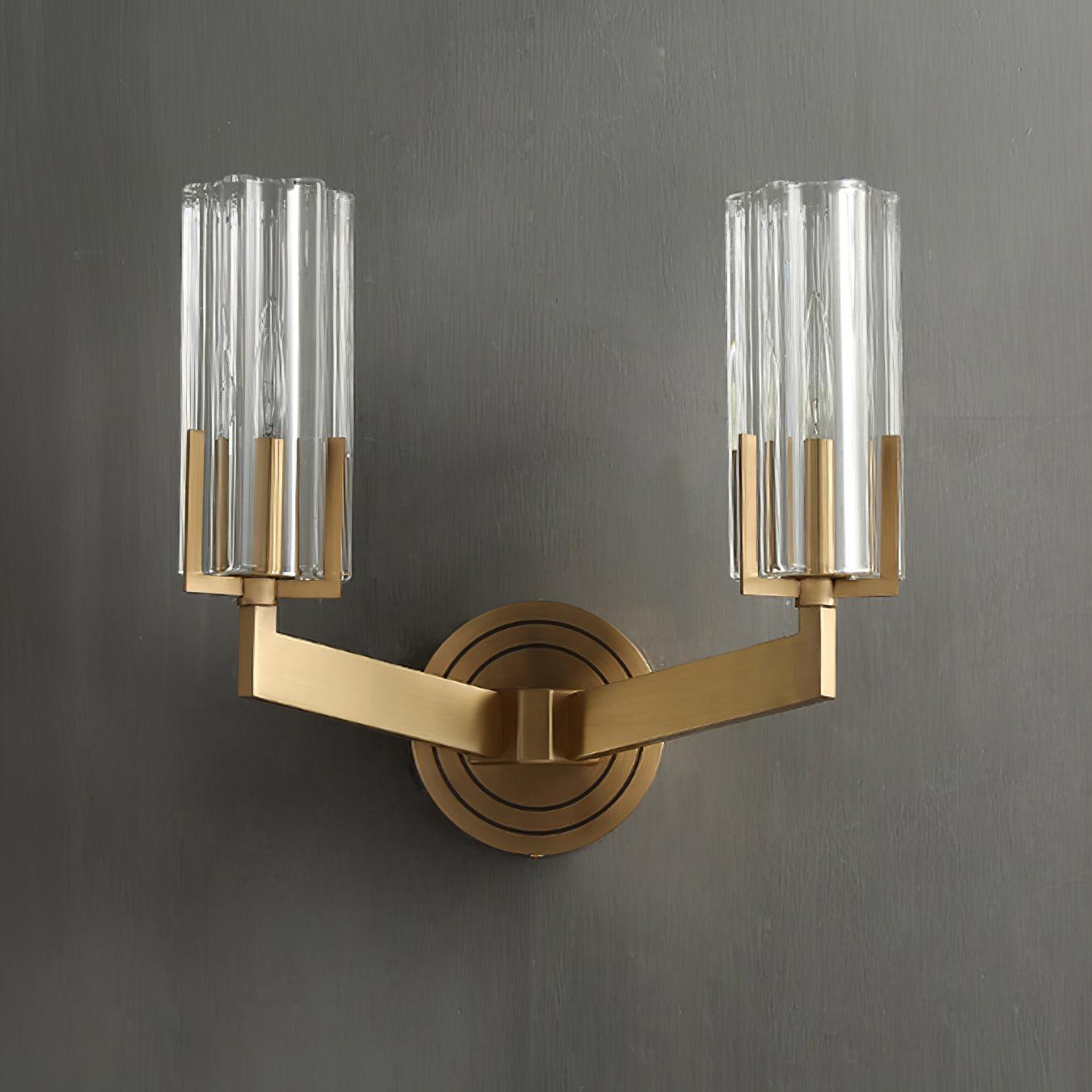 Coen Premium Elegance Brass Glass Wall Lamp