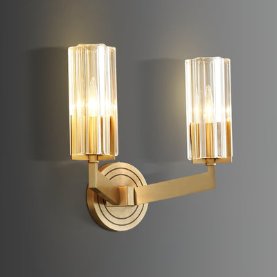Coen Premium Elegance Brass Glass Wall Lamp