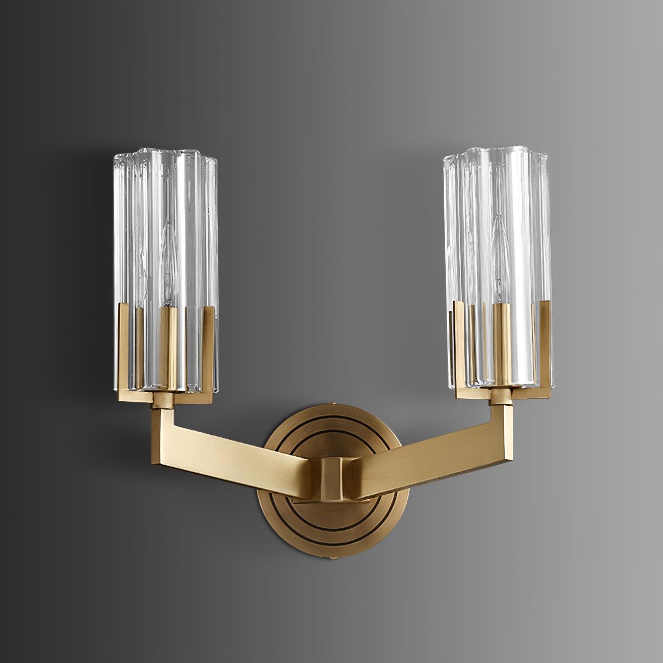 Coen Premium Elegance Brass Glass Wall Lamp