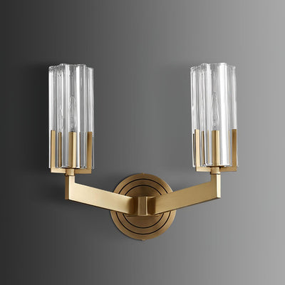 Coen Premium Elegance Brass Glass Wall Lamp