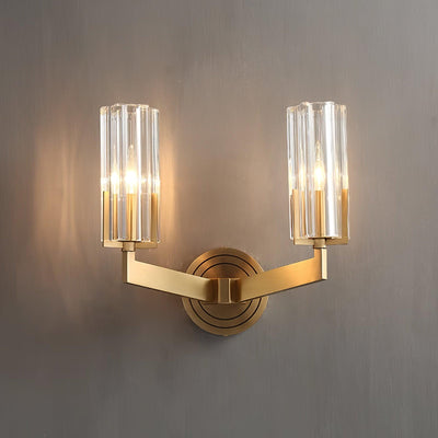 Coen Premium Elegance Brass Glass Wall Lamp