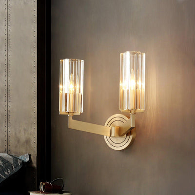 Coen Premium Elegance Brass Glass Wall Lamp