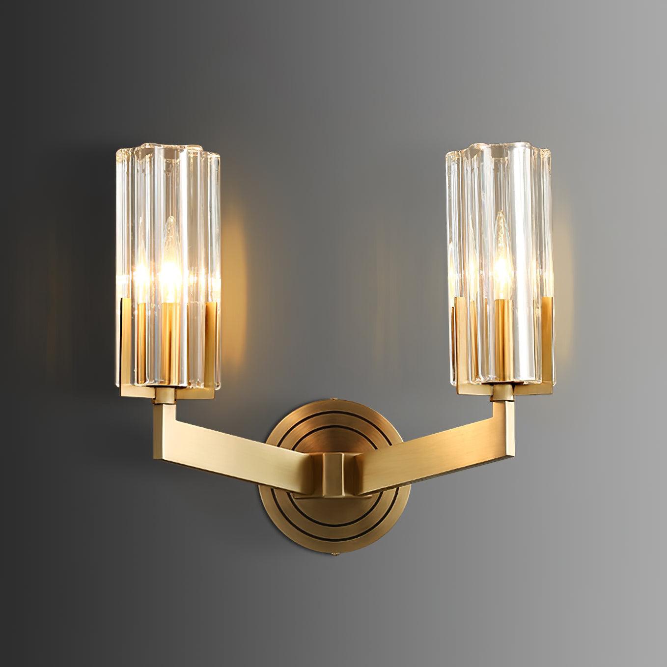 Coen Premium Elegance Brass Glass Wall Lamp