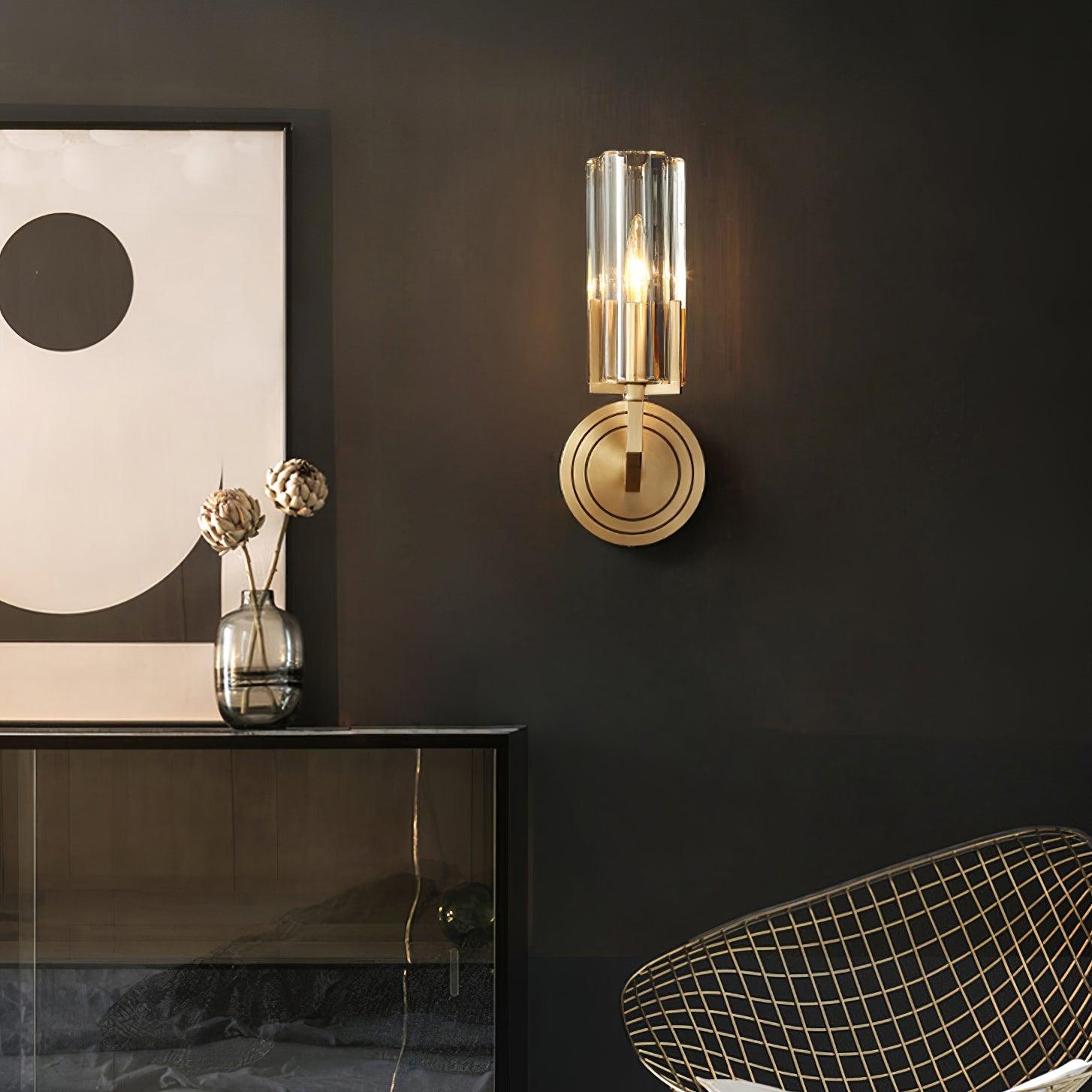 Coen Premium Elegance Brass Glass Wall Lamp