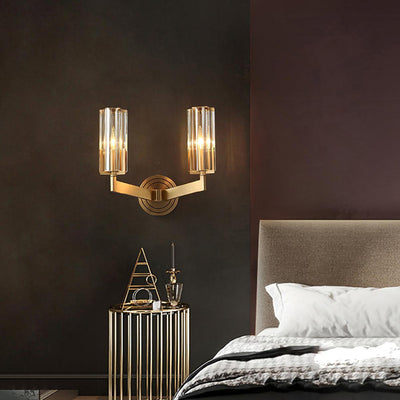 Coen Premium Elegance Brass Glass Wall Lamp