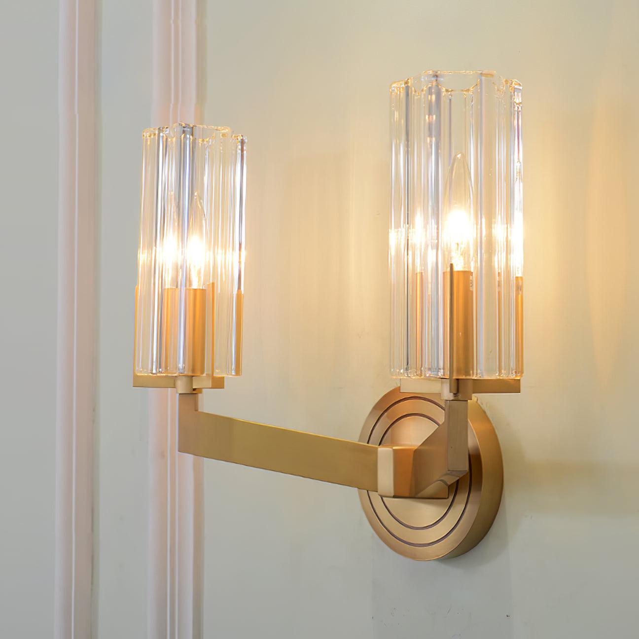 Coen Premium Elegance Brass Glass Wall Lamp
