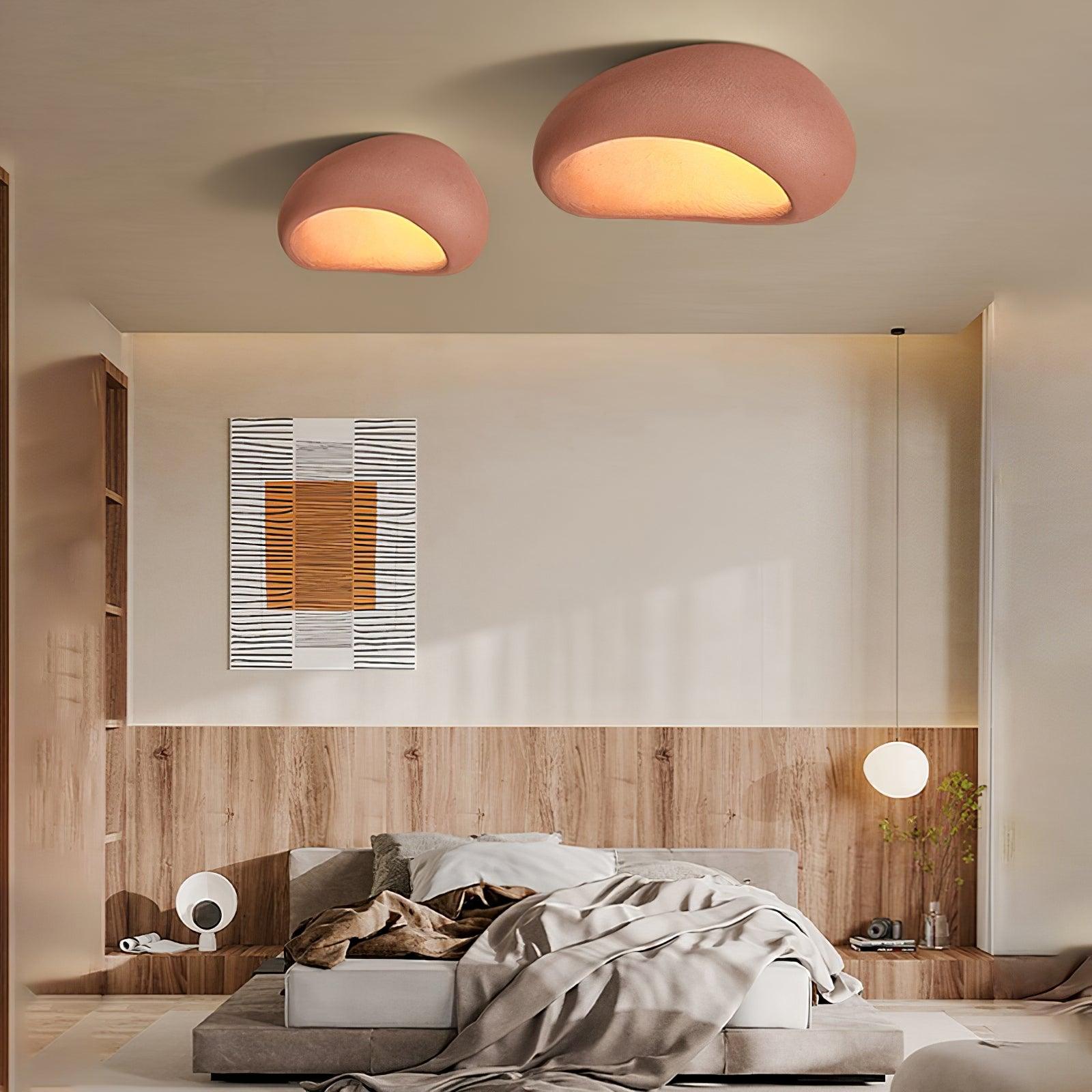 Solara Ceiling Lamp with Japanese Wabi-Sabi Moon
