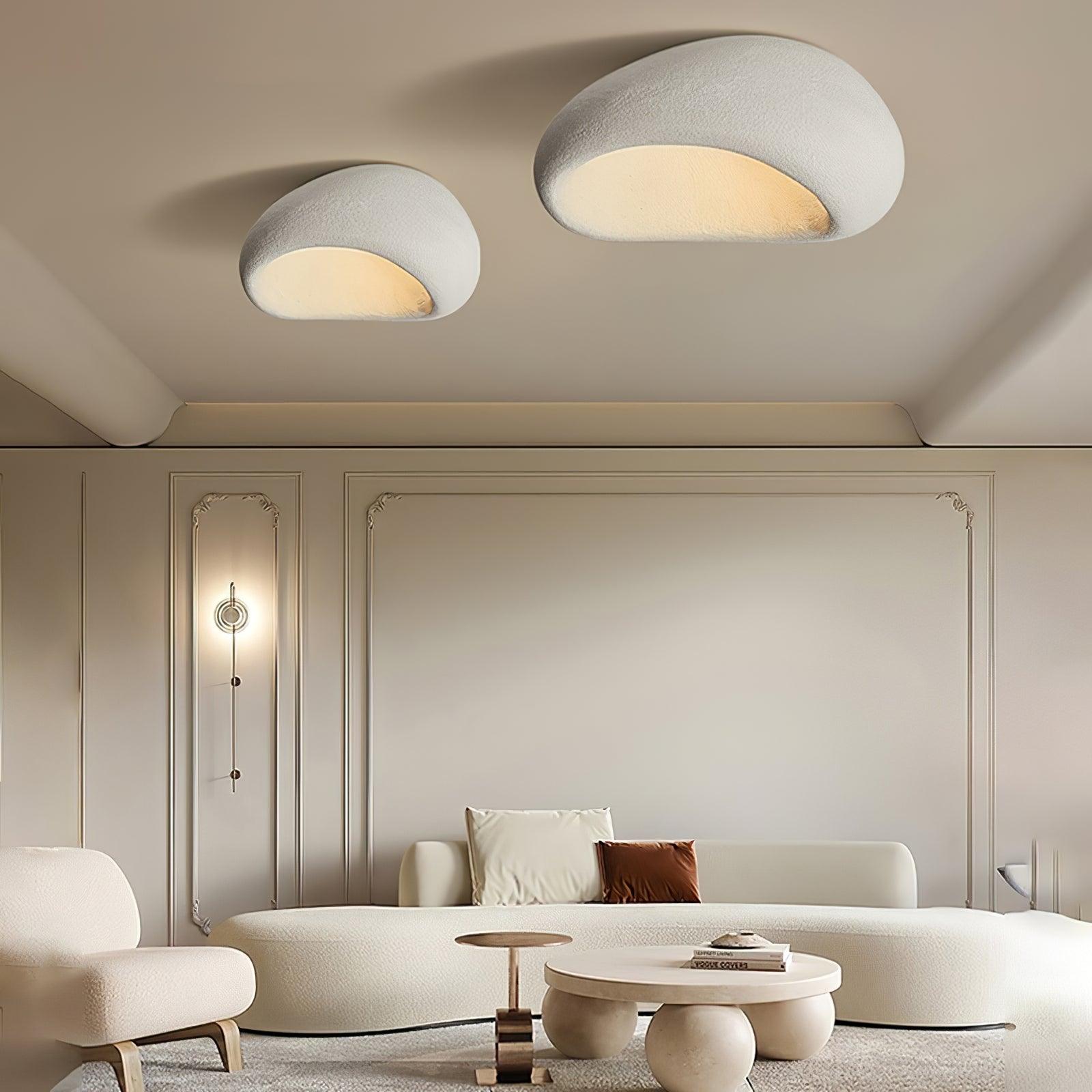Solara Ceiling Lamp with Japanese Wabi-Sabi Moon