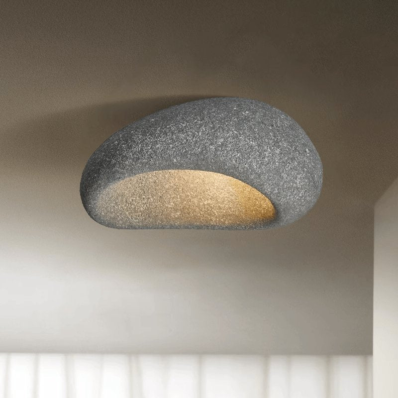 Solara Ceiling Lamp with Japanese Wabi-Sabi Moon